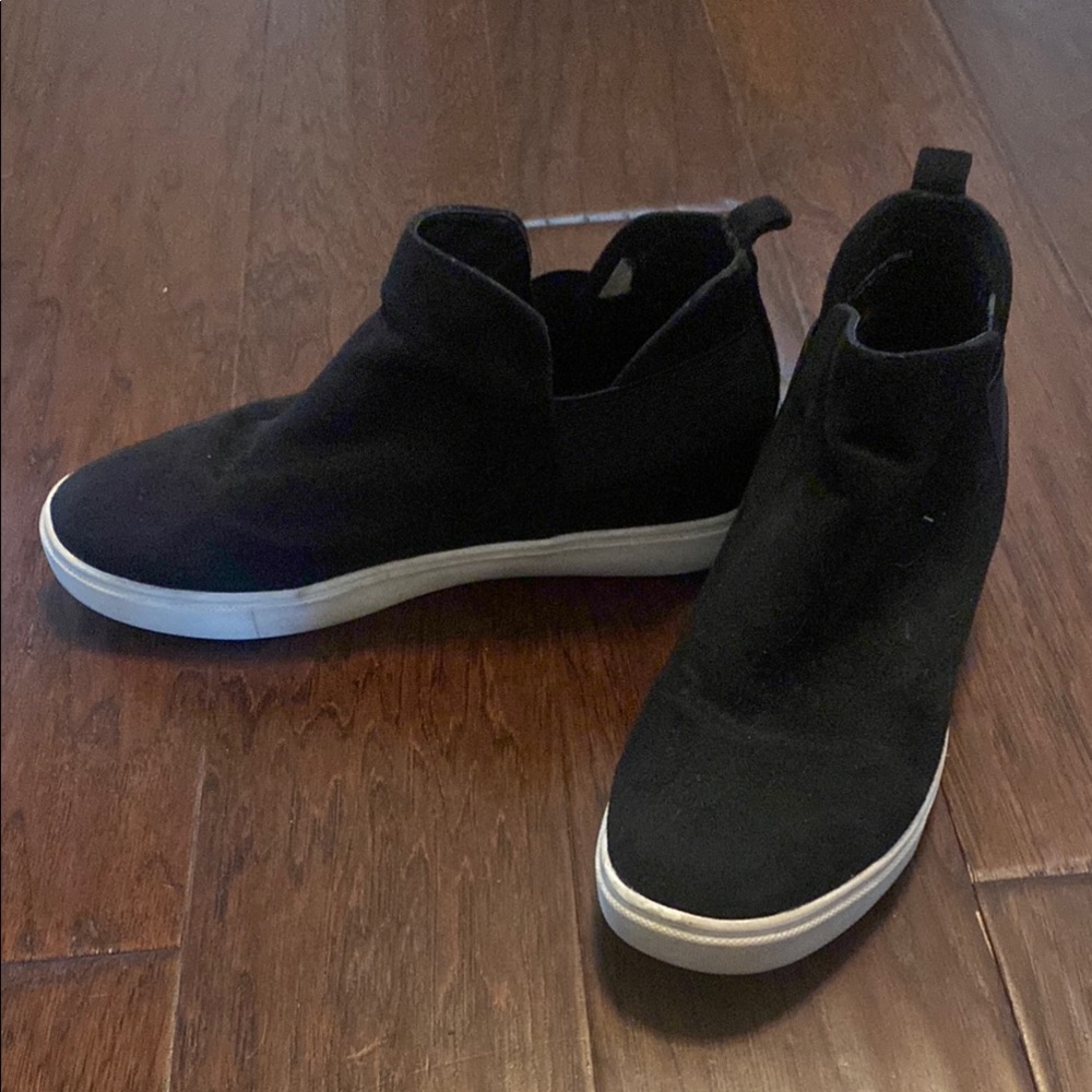 Soda Black Suede Slip-On Sneakers